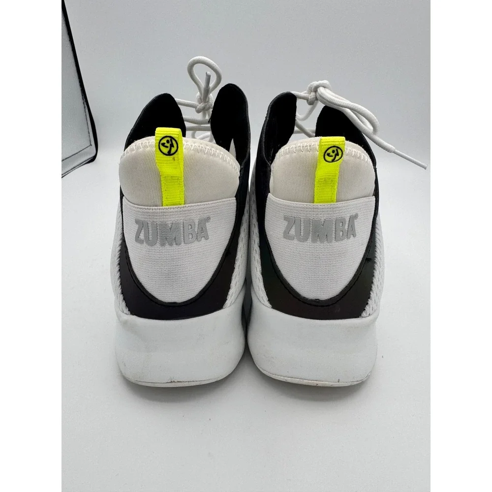 Zumba Air Funk Womens 10 White Black High Top Dance Fitness Sneakers Z1F00008